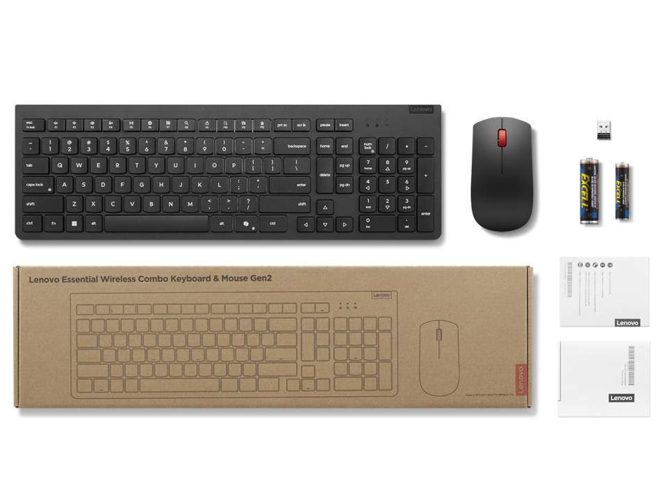 Lenovo Essential Wireless Combo Gen 2 Keyboard+Mouse