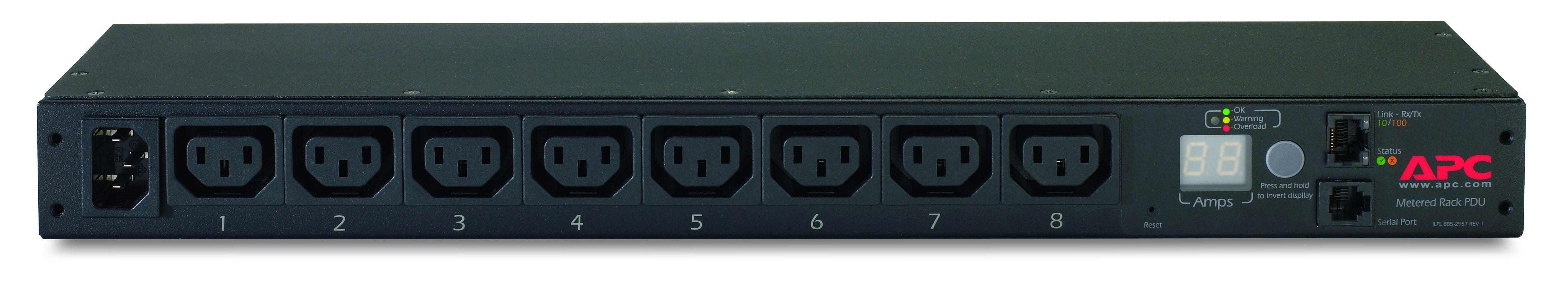 APC Metered Rack PDU AP7820B 1U 12A/208V 10A/230V