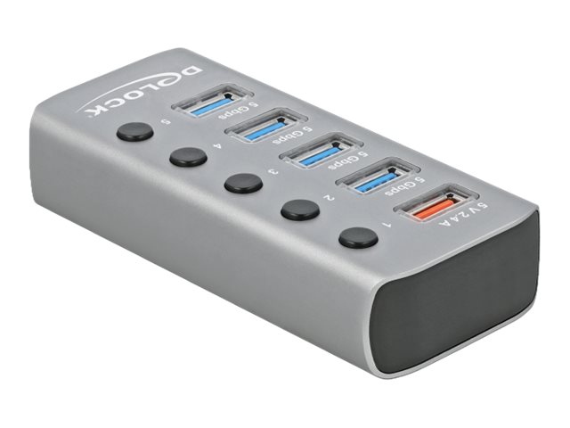 Delock Hub USB 3.2Gen1 Typ-A 4Port Schnellladeport Desktop