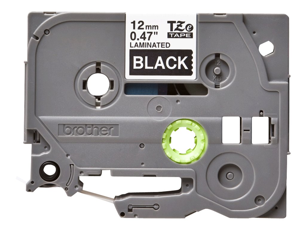 Brother TZe-335 Weiß auf Schwarz 12mm