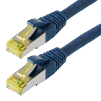 Helos Patchkabel Cat 6a S/FTP blau 0,25m
