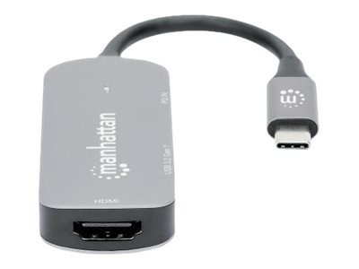 Manhattan USB-C Docking-Konverter 3-in-1, HDMI, 100W PD