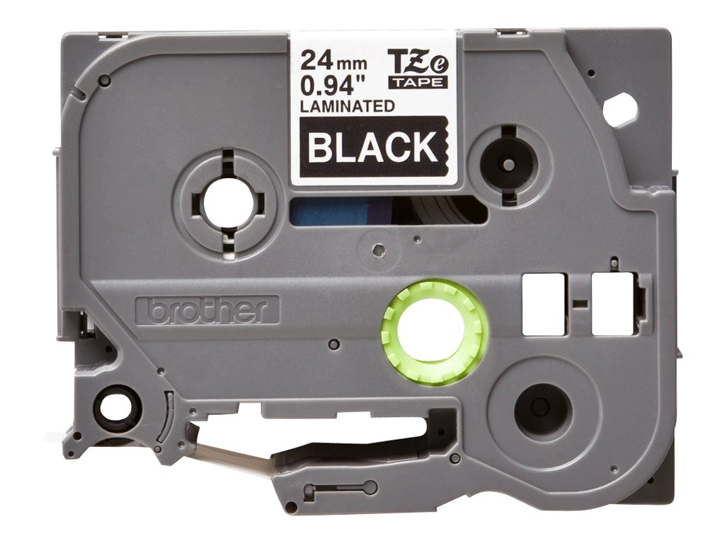 Brother TZe-355 24mm Weiß auf Schwarz
