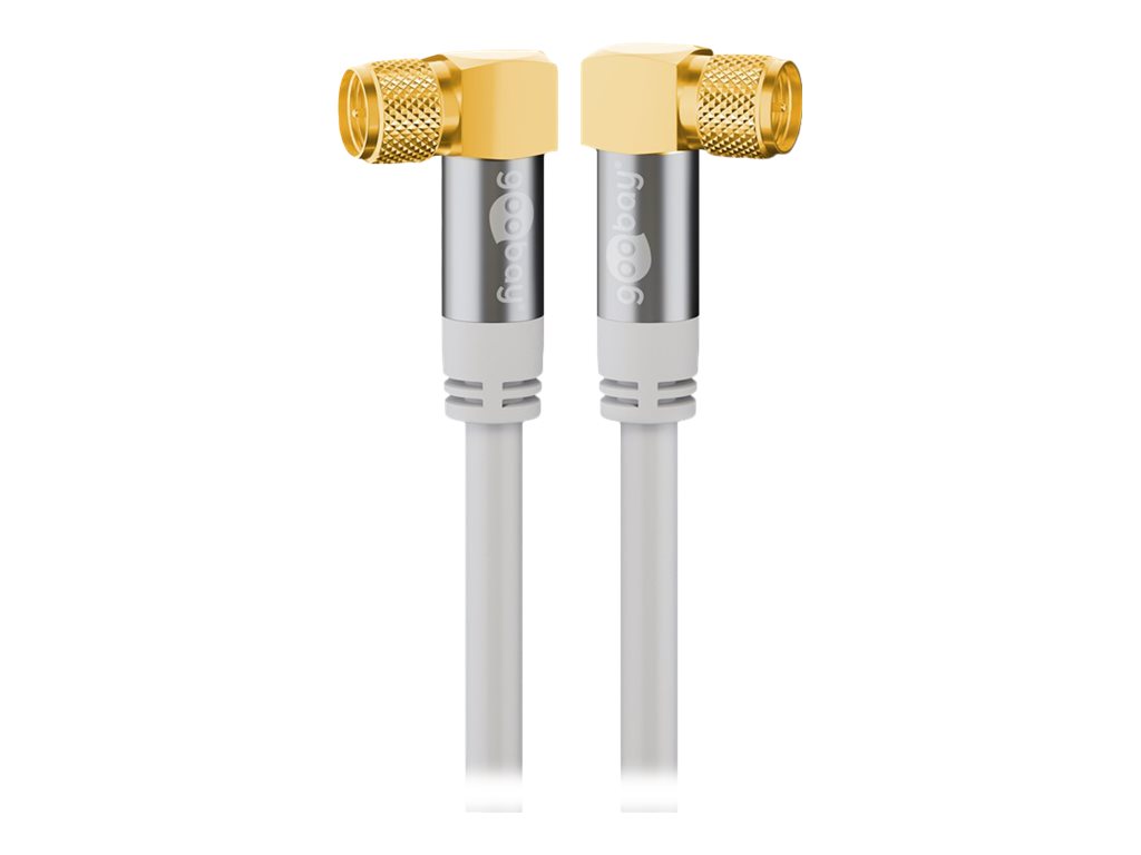 Goobay SAT‑Kabel F‑Stecker 1,0 m weiß
