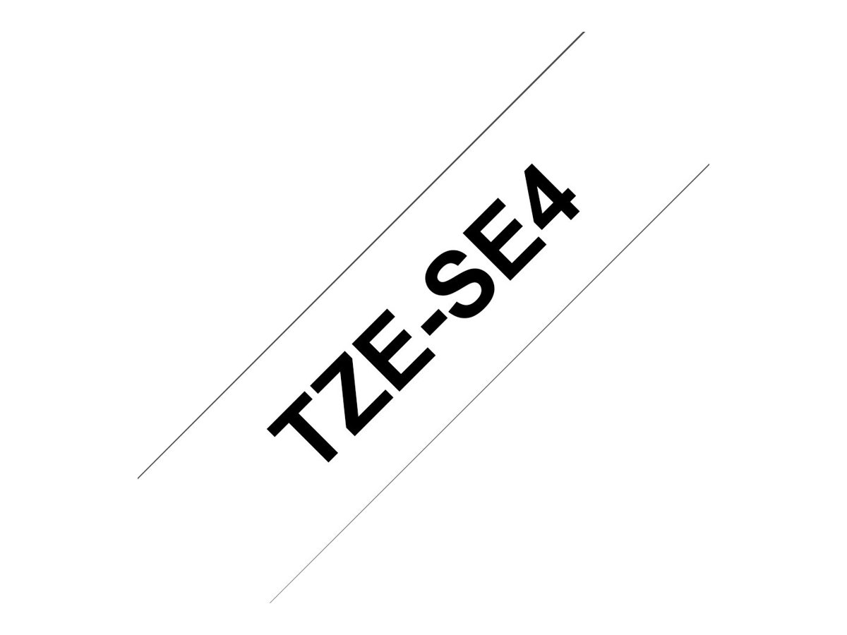 Brother TZe-SE4 Manipulationssicher Schwarz auf Weiß