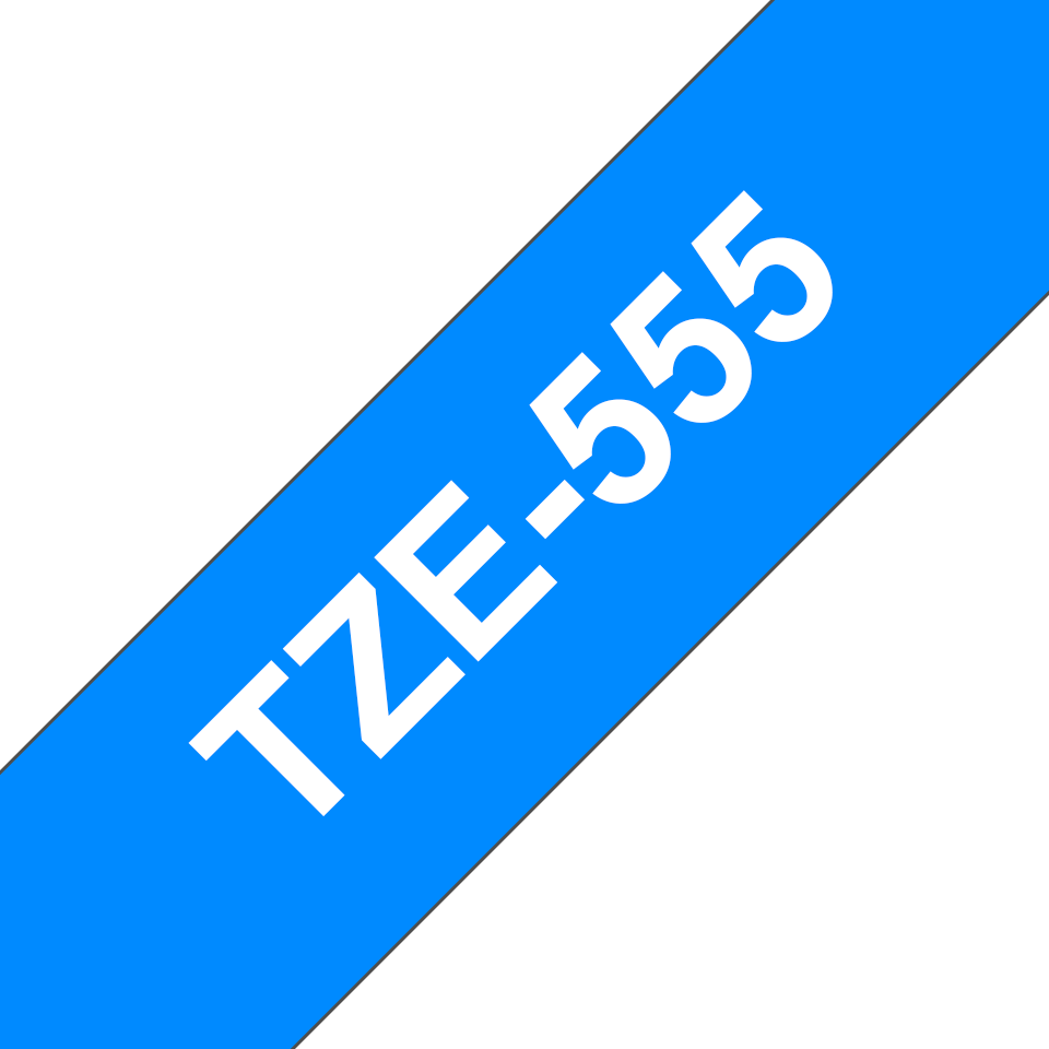 Brother TZe-555 24mm Weiß auf Blau