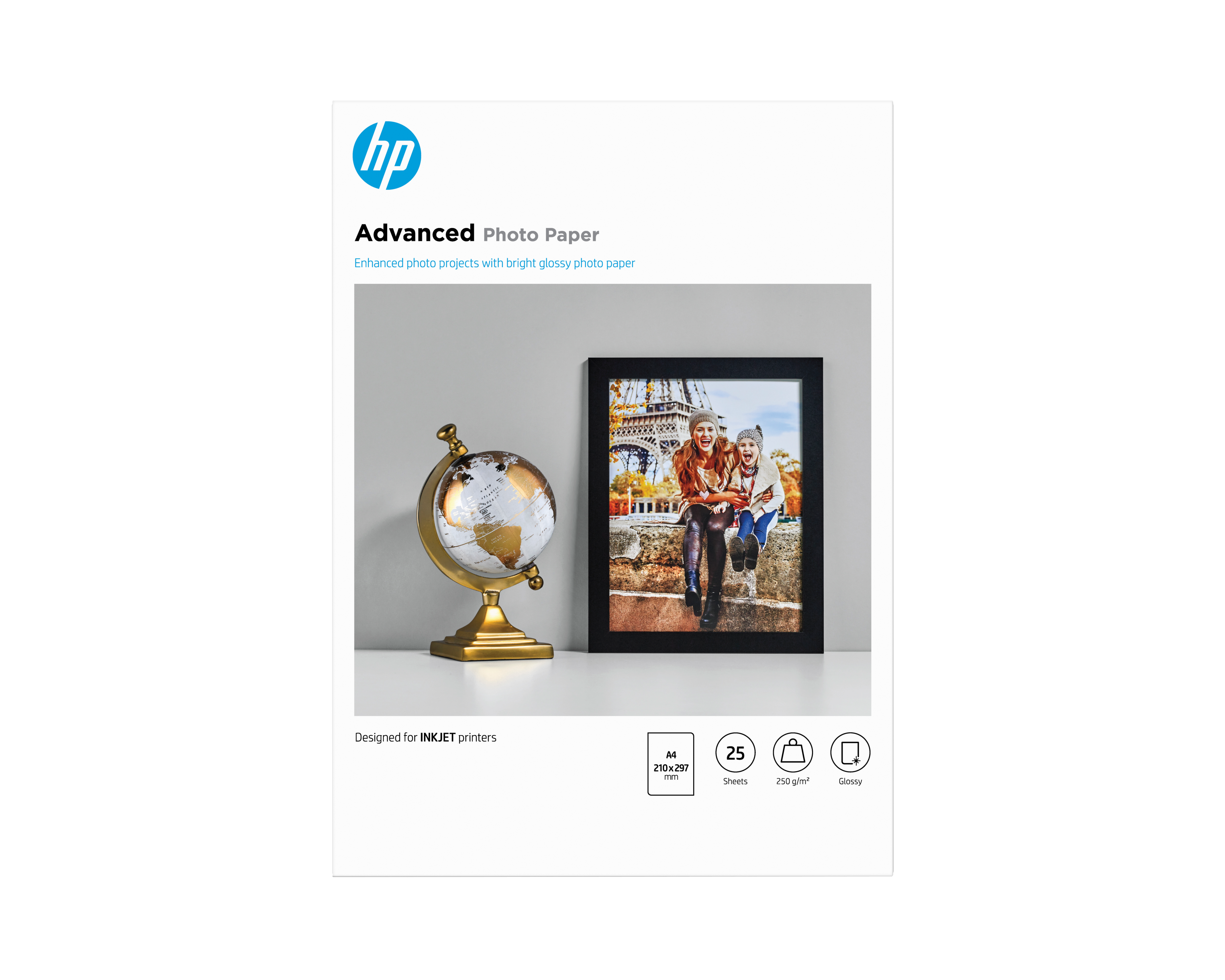 HP Fotopapier Q5456A A4 glänzend