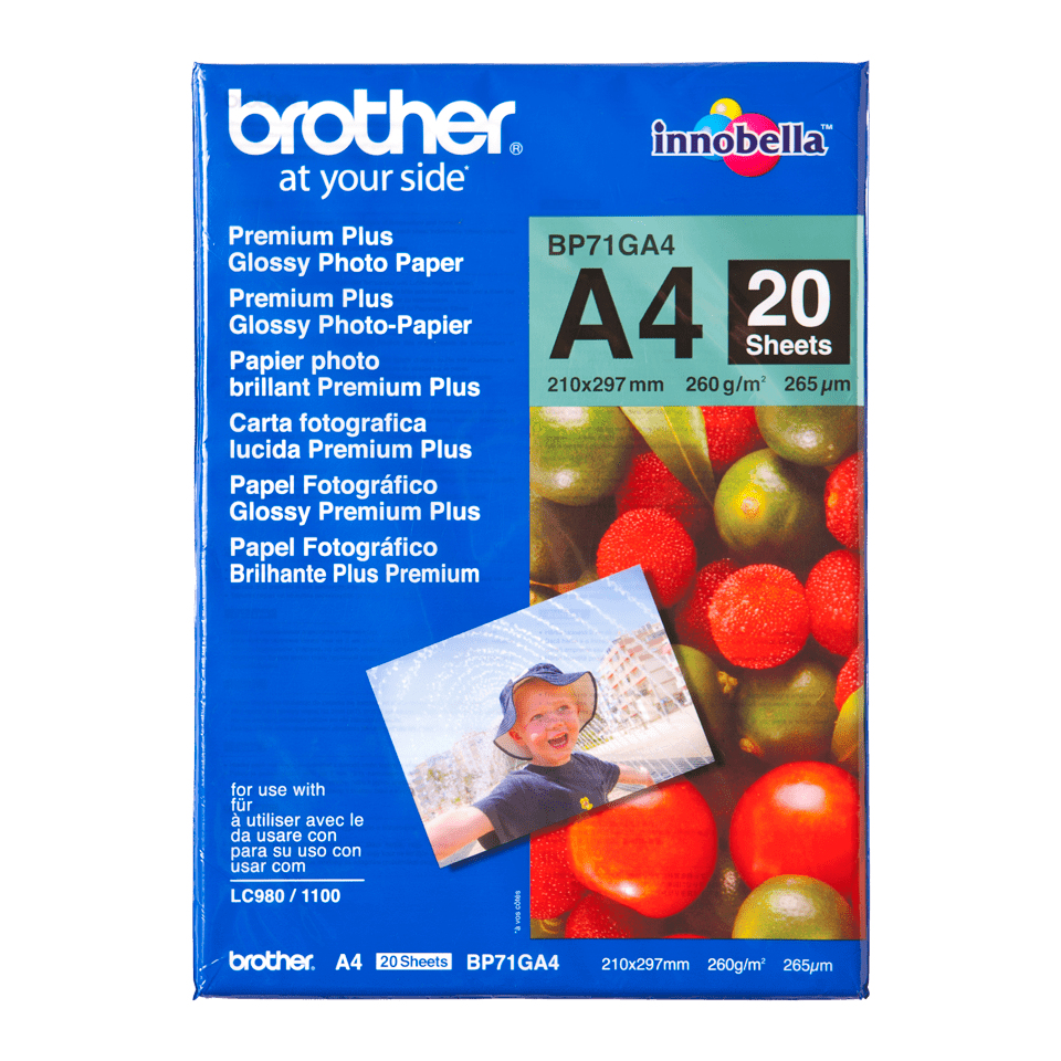 Brother Innobella BP71GA4 Fotopapier A4 Glänzend