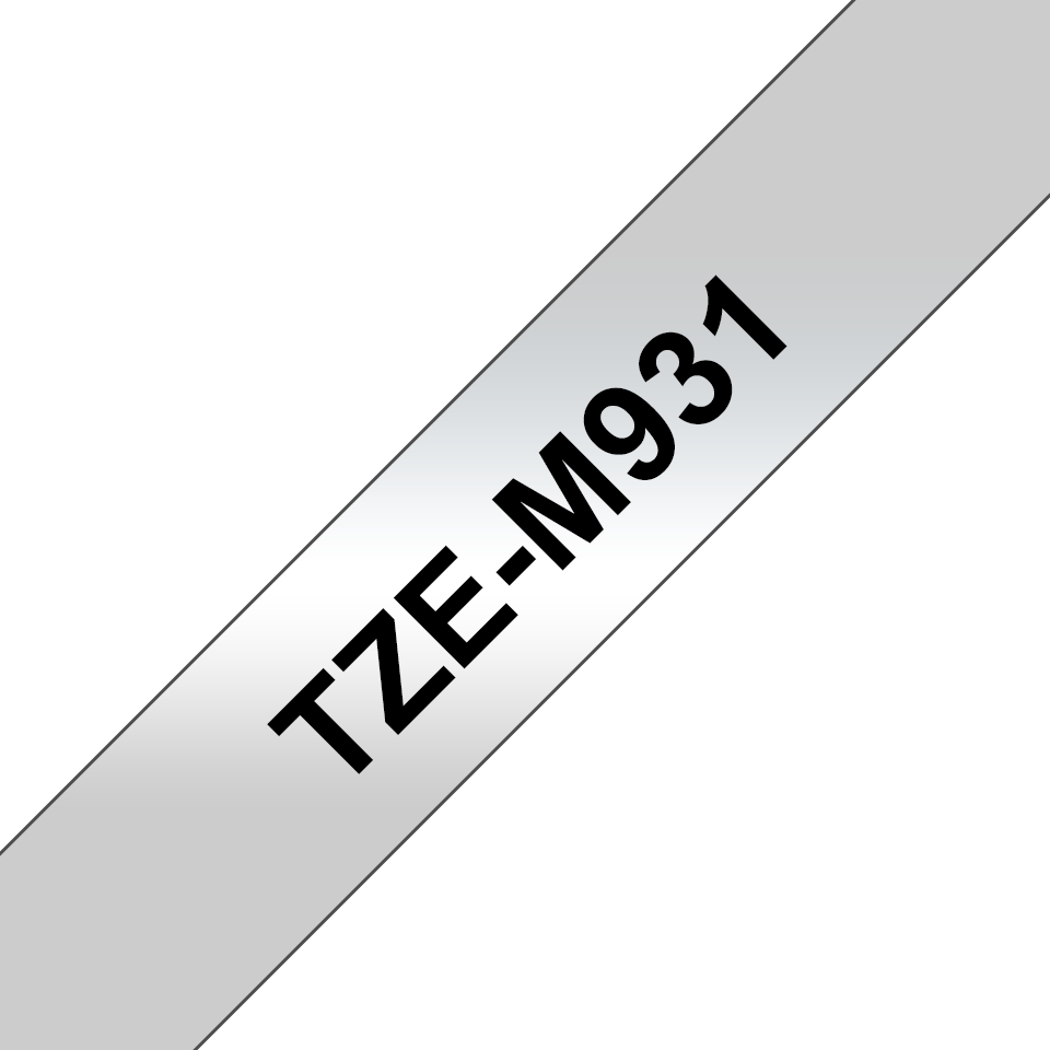 Brother TZe-M931 Schwarz auf Silber matt