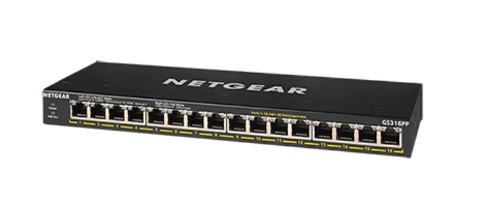 16P Netgear GS316PP RM PoE
