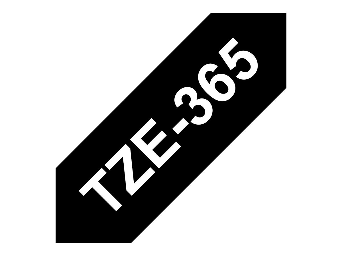 Brother TZe-365 Schriftband Weiß auf Schwarz