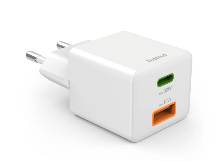 Hama Netzteil 30 Watt USB Typ A und USB-C