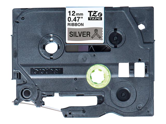 Brother TZe-R931 Seidig Schwarz auf Silber