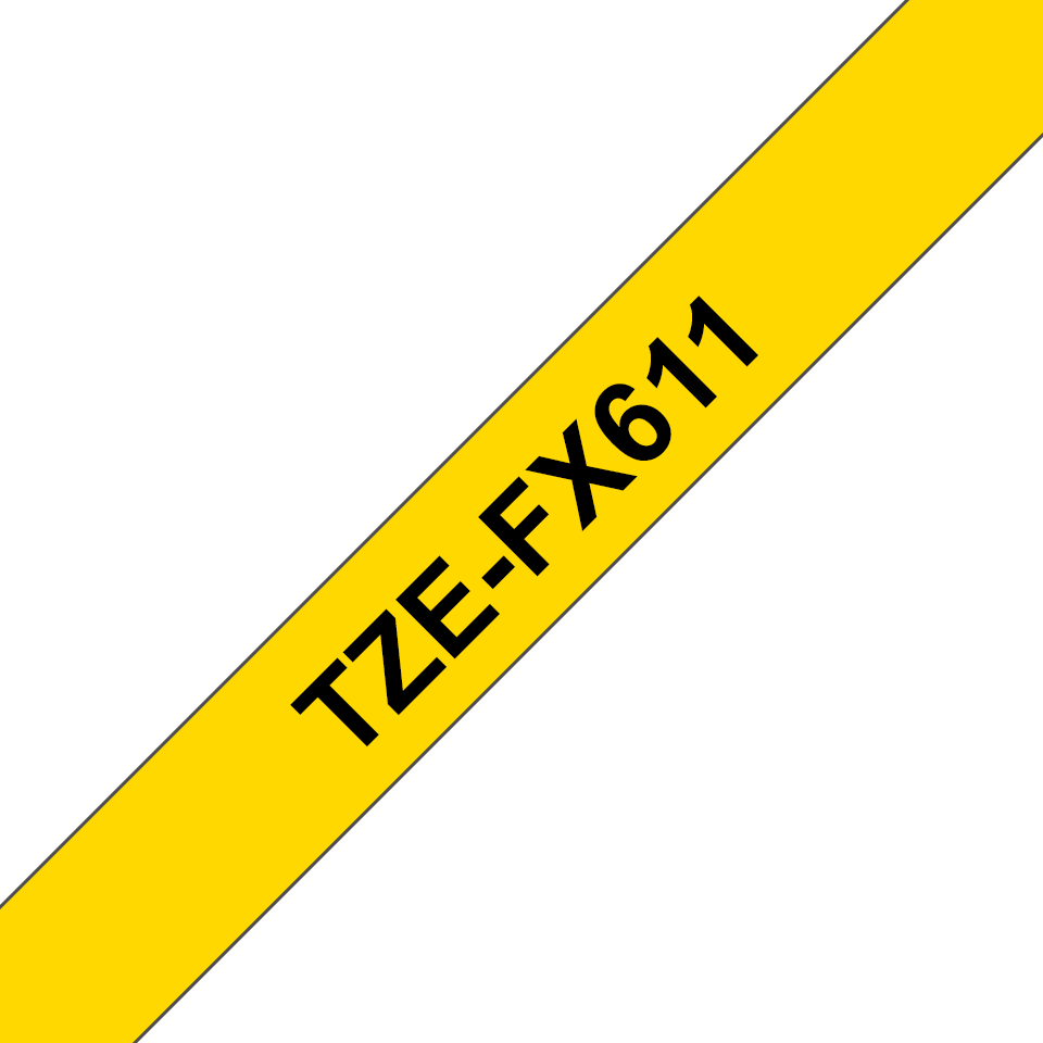 Brother TZe-FX611 schwarz auf gelb 6 mm
