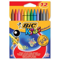 BIC Kids Plastidecor Wachsmalstifte farbsortiert, 12 St