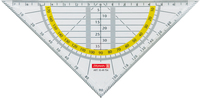 Brunnen Geometrie-Dreieck 16 cm Schwarz Transparent Gelb