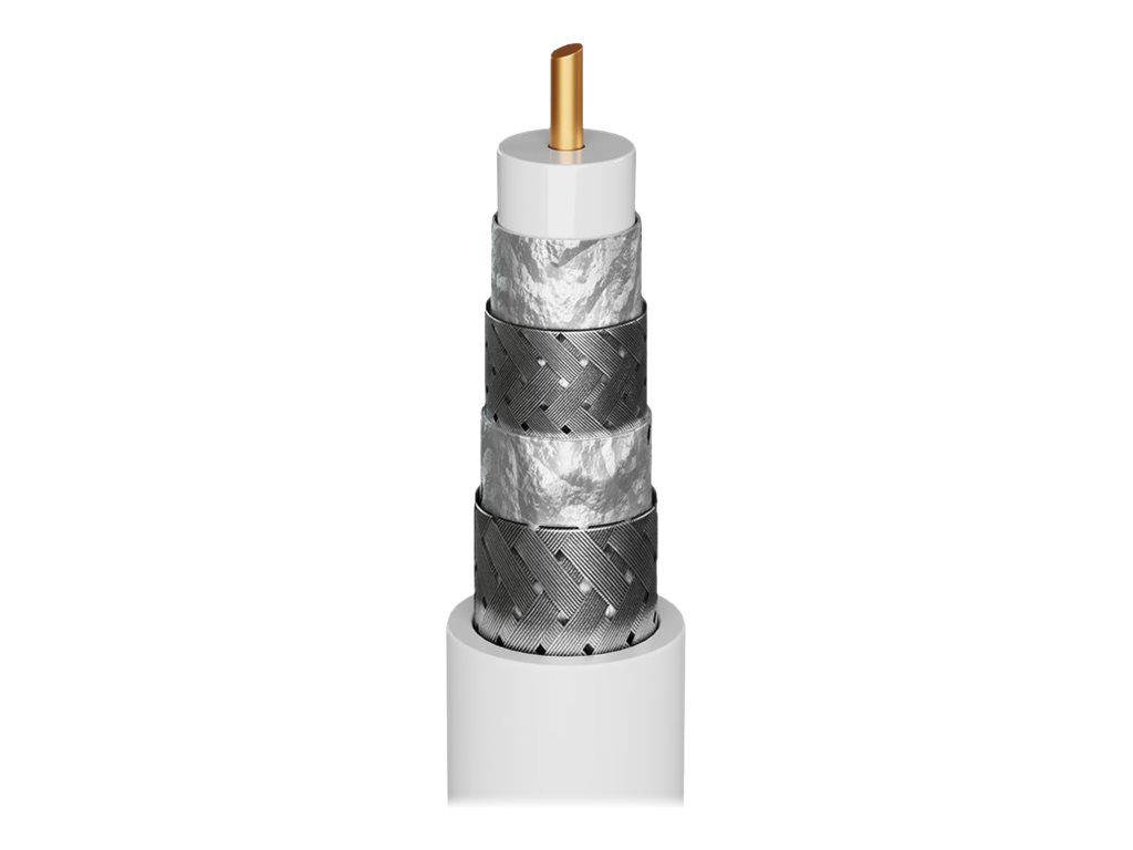 Goobay SAT‑Kabel F‑Stecker 3,0 m weiß