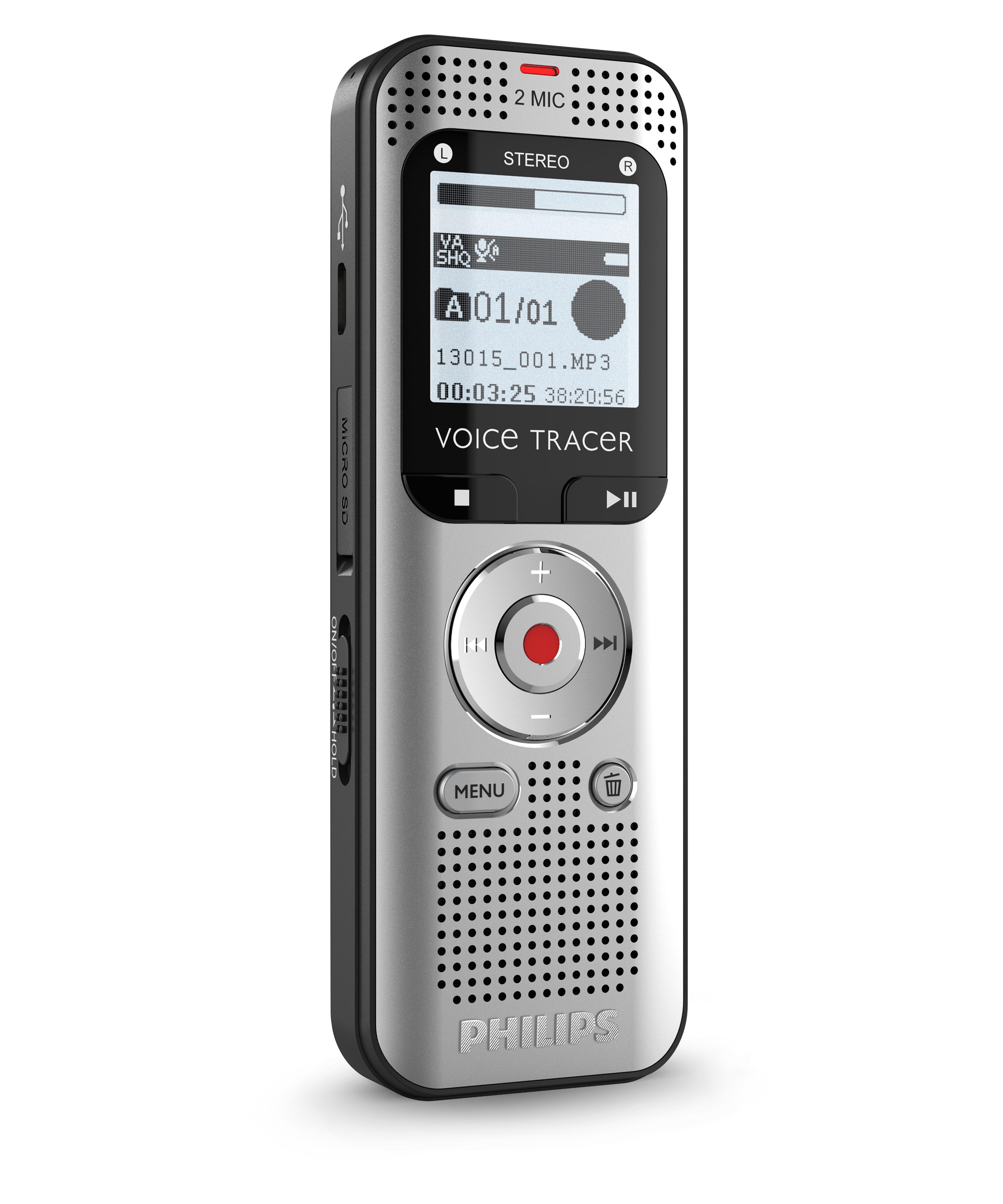 Philips DVT2015 Digitales Diktiergerät 8GB