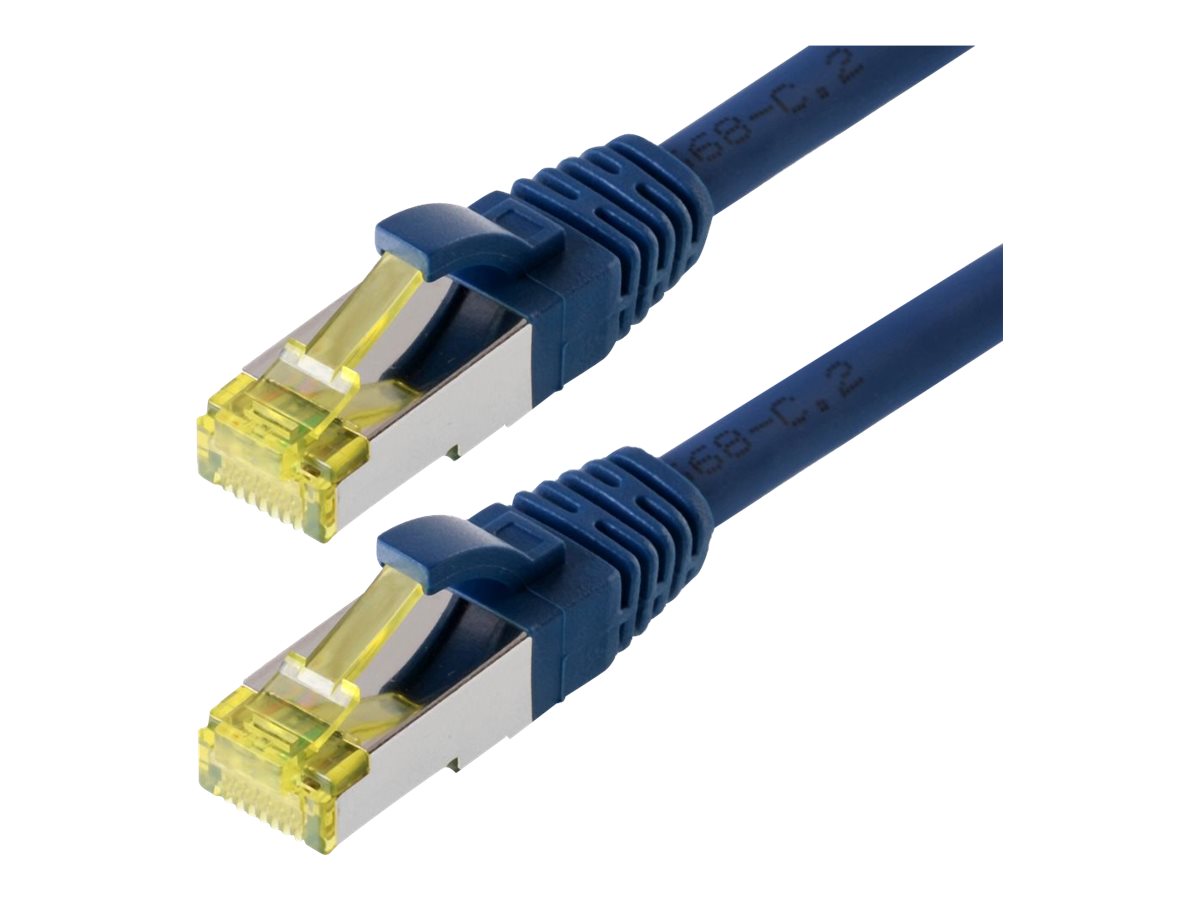Helos Patchkabel Cat 6a S/FTP blau 15m