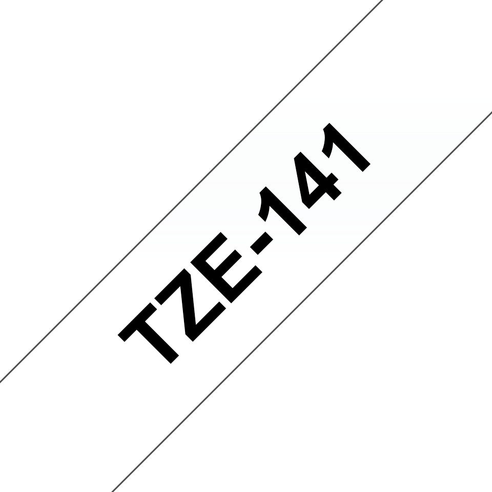 Brother TZe-141 Schriftband 18mm schwarz/transparent