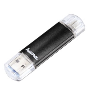 Hama FlashPen Laeta Twin schwarz 16 GB