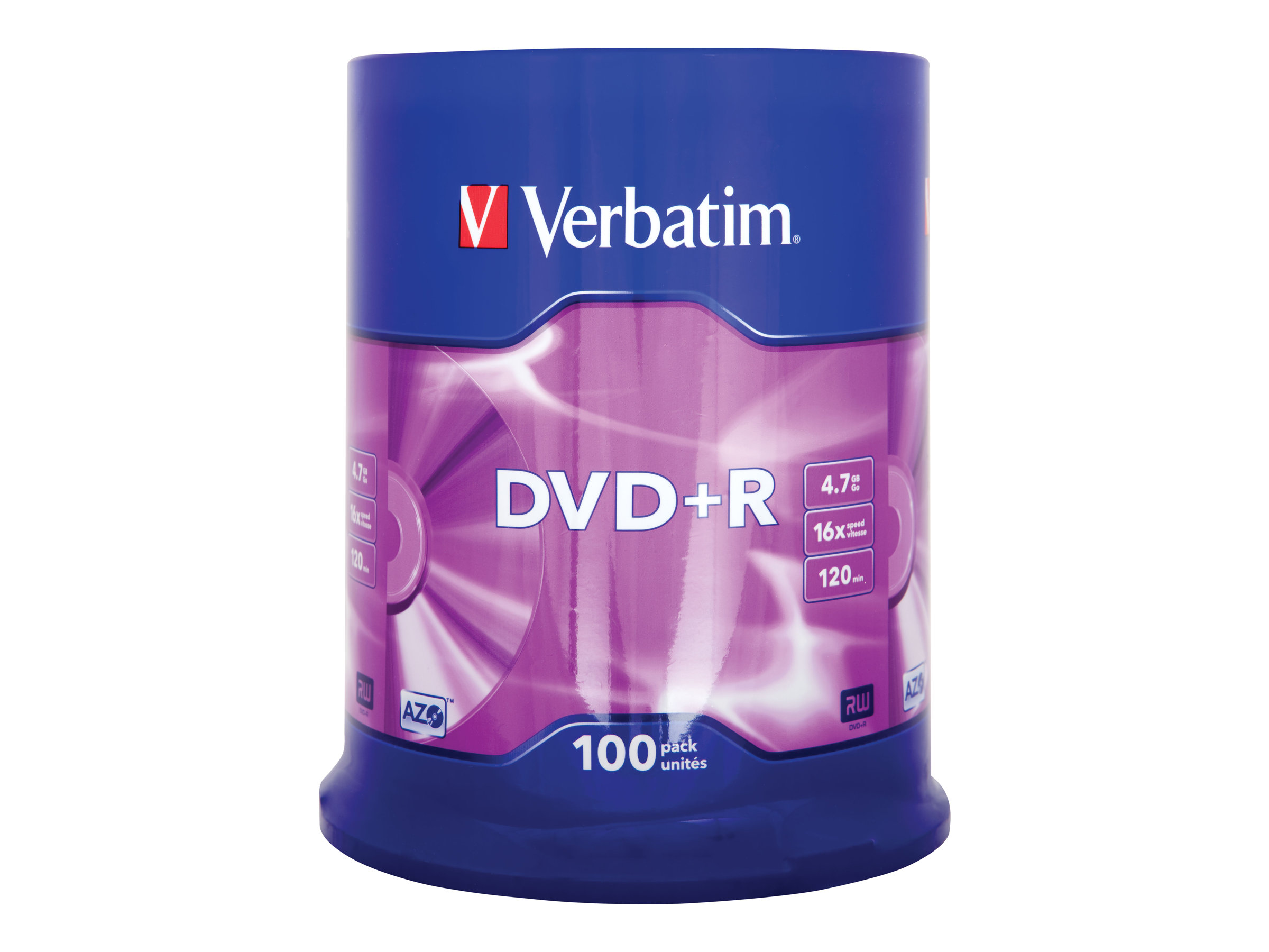 Verbatim DVD+R 4,7 GB 16x mattsilber