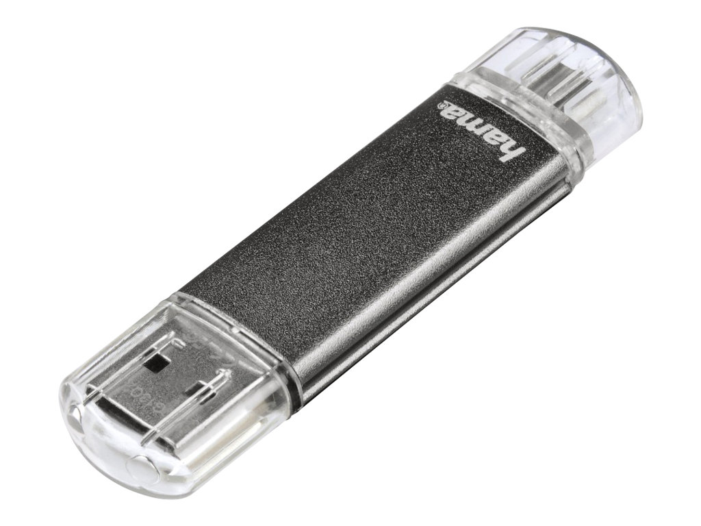 Hama FlashPen Laeta Twin schwarz 64 GB