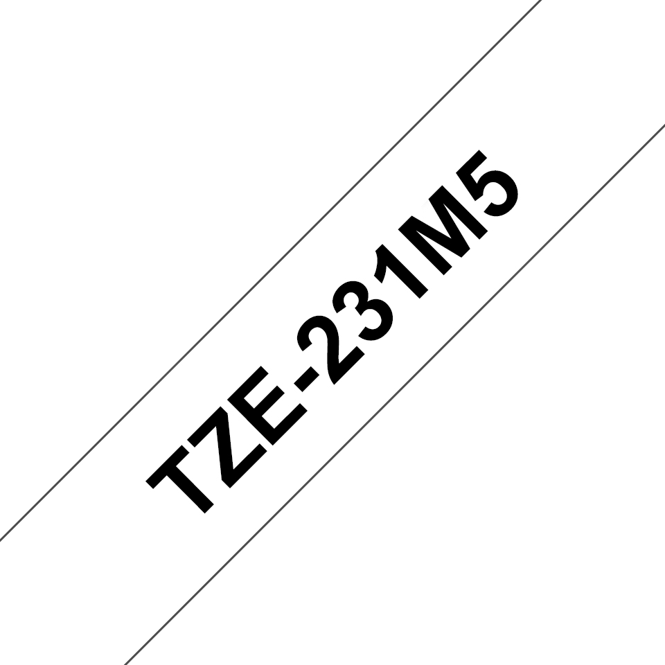 Brother TZe-231 Schwarz auf Weiß 12mmx8m