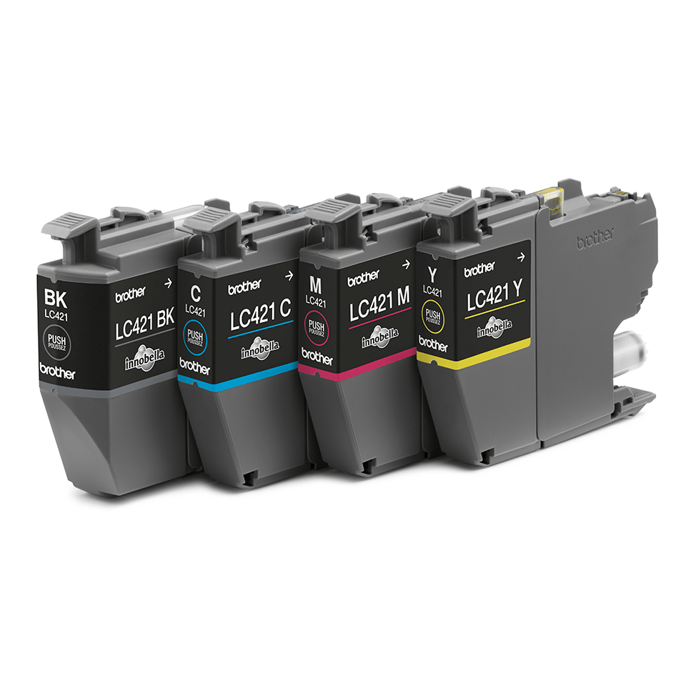 Brother LC421 Tintenpatrone Schwarz Gelb Cyan Magenta