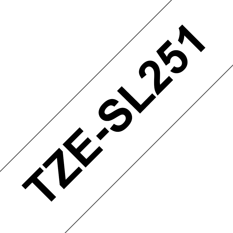 Brother TZe-SL251 24mm 8m Schwarz auf Weiß