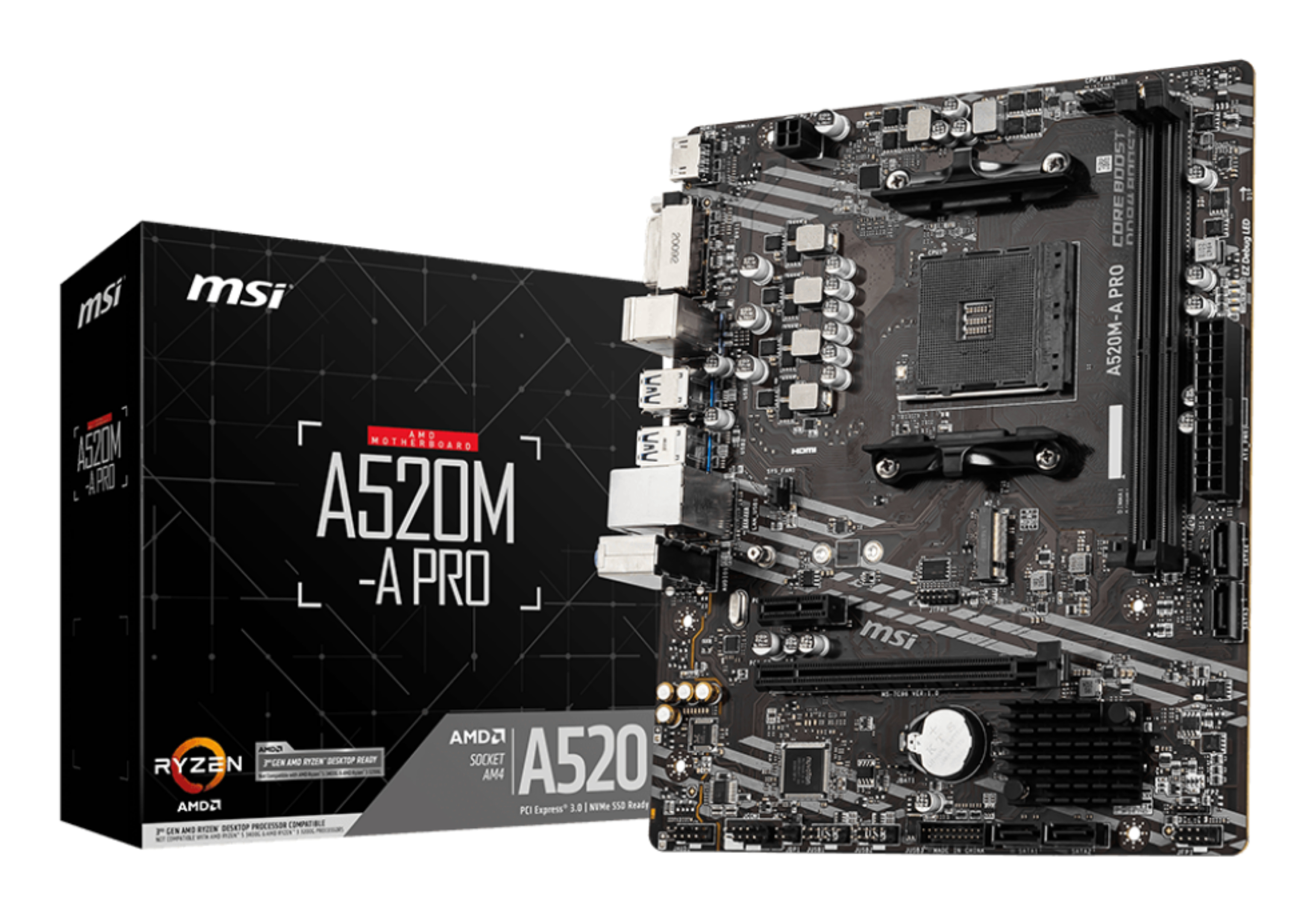 MSI A520M-A PRO Socket AM4 AMD A520