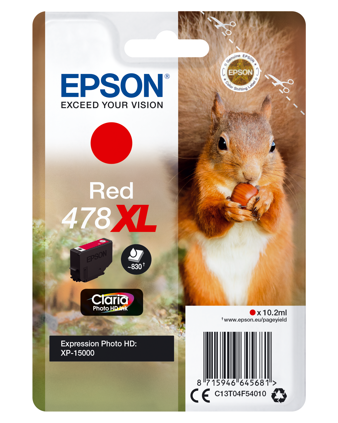 EPSON 478XLT04F54 rot Druckerpatrone