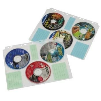 Hama CD-ROM Index Sleeves 6 Transparent White