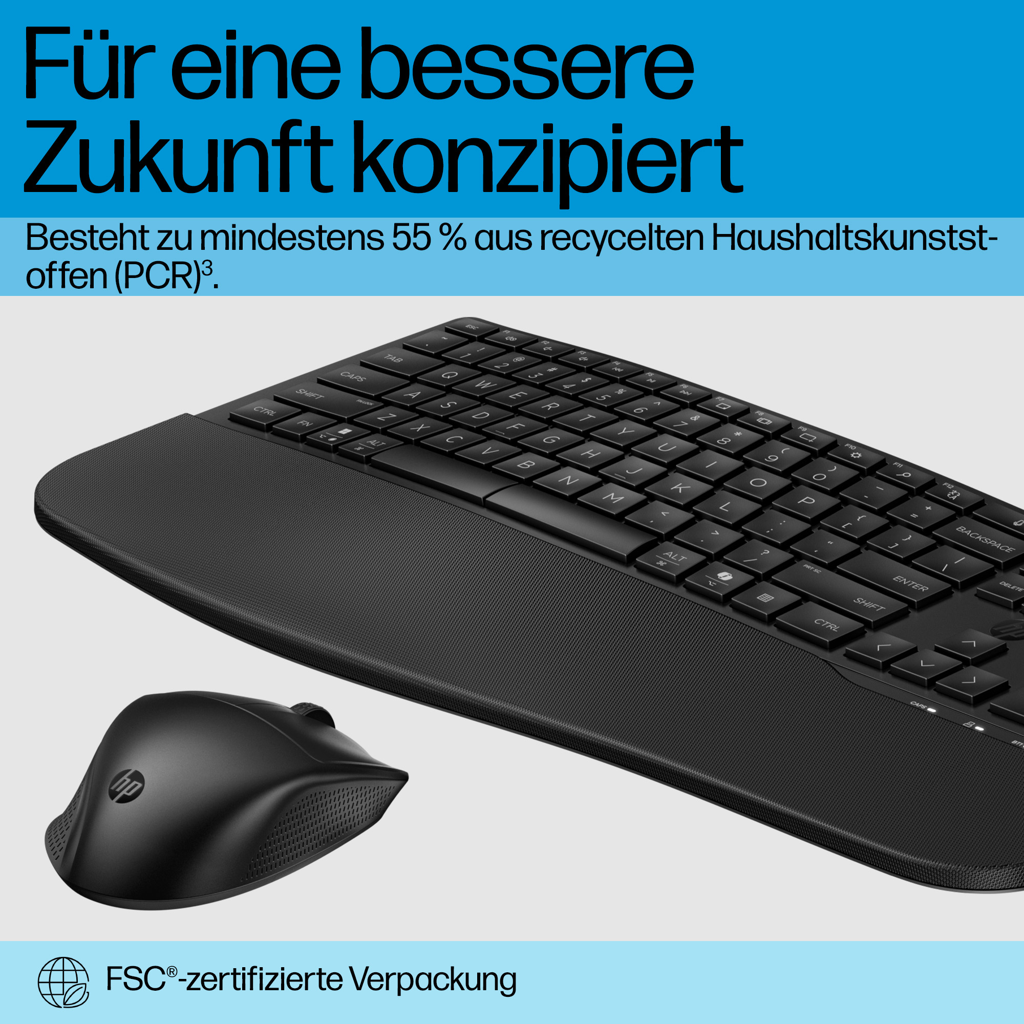 HP 685 Tastatur‑und‑Maus‑Set Comfort Dual-Mode