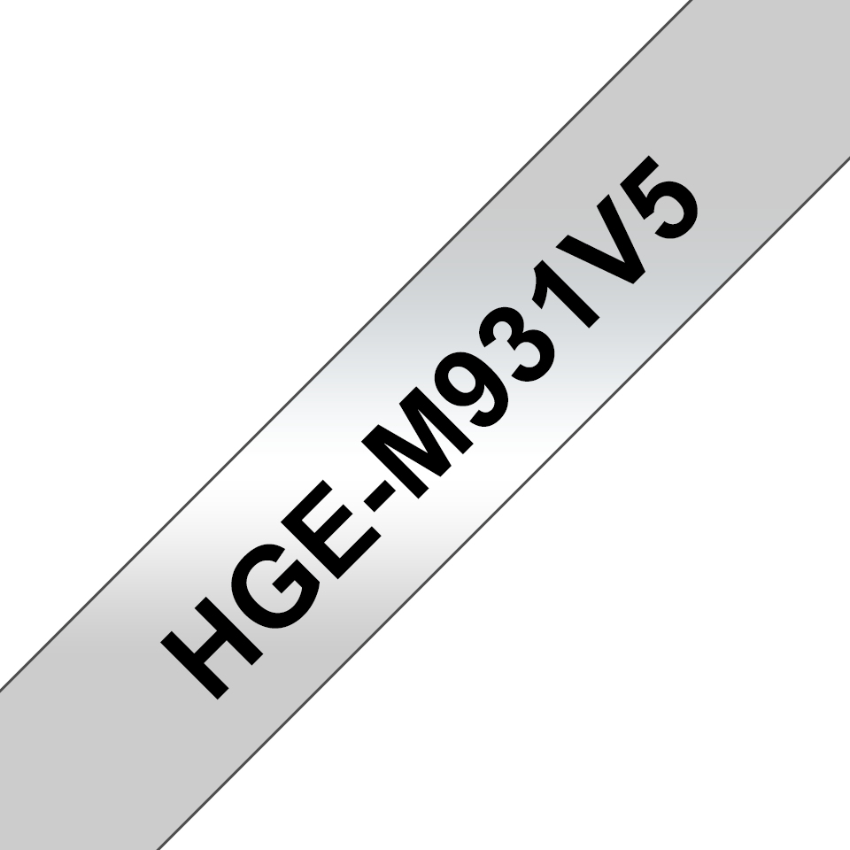Brother HGE-M931V5 Schriftband schwarz auf silber