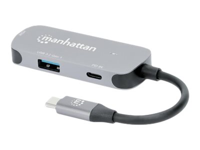 Manhattan USB-C Docking-Konverter 3-in-1, HDMI, 100W PD