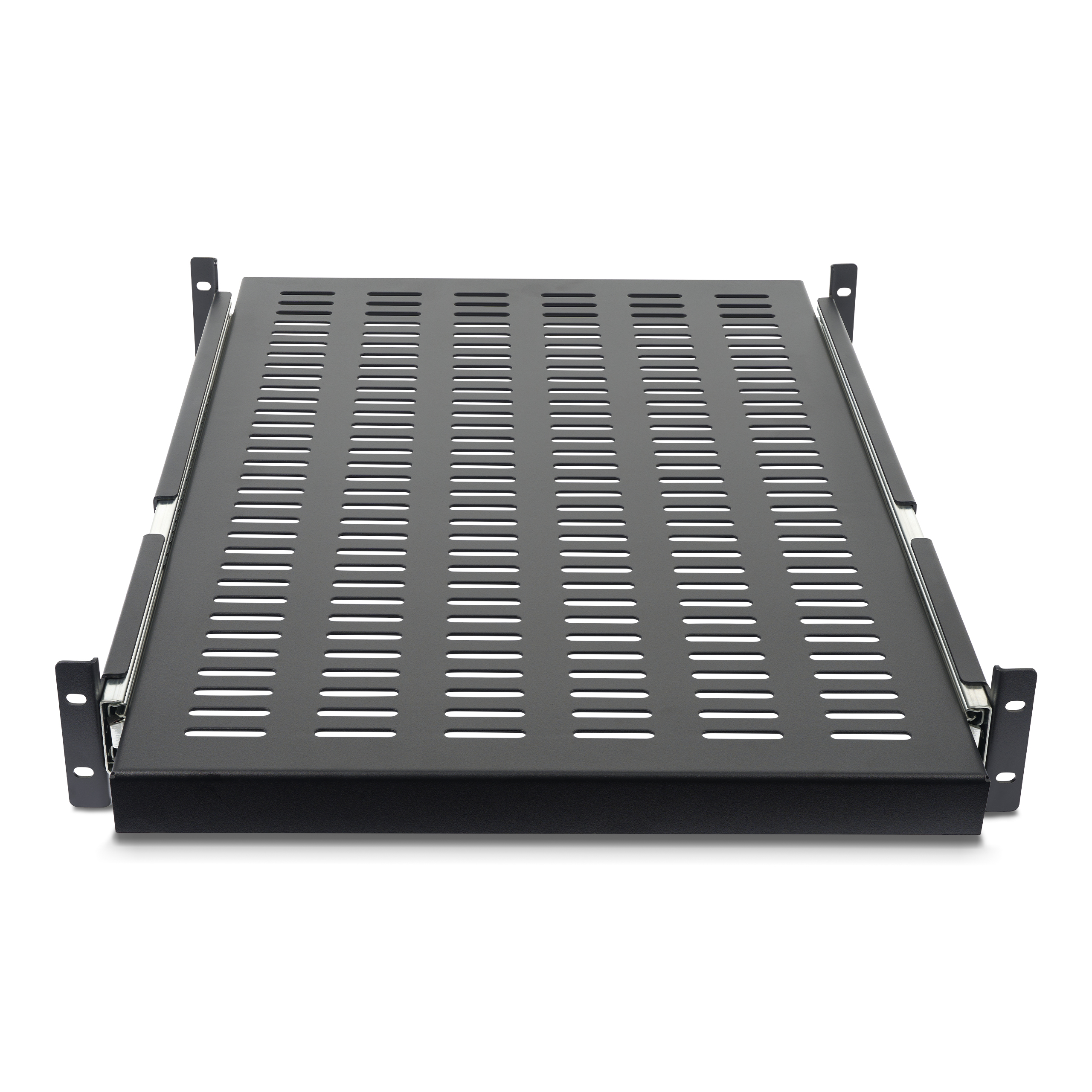 StarTech.com 2HE Ausziehbarer Rack-Fachboden 19 Zoll 22.7kg Schwarz