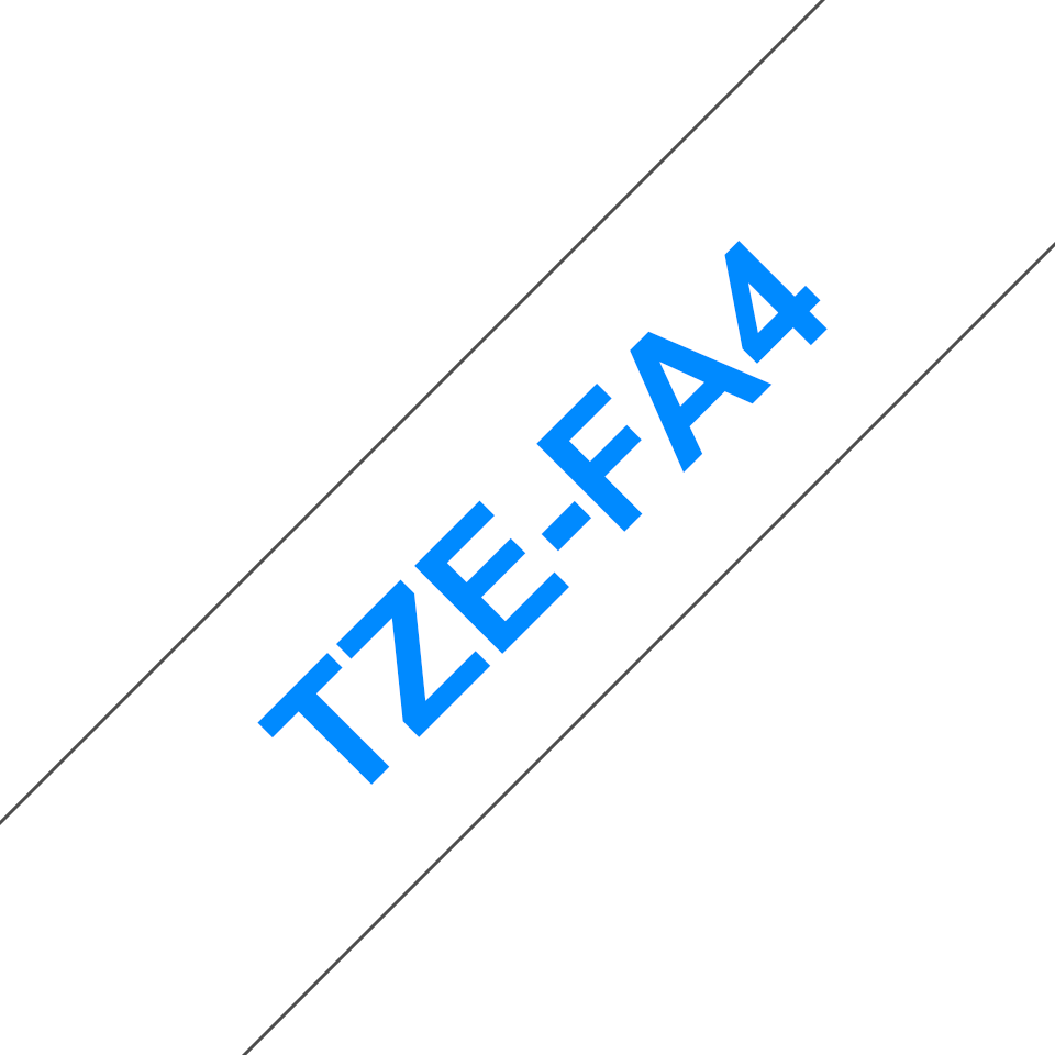 Brother TZe-FA4 Gewebe blau auf weiß