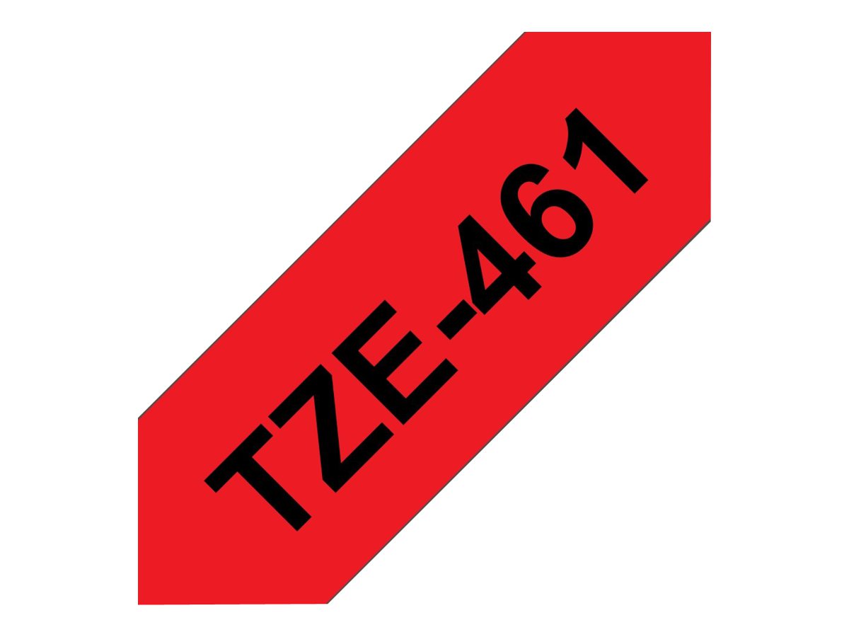 Brother TZe-461 36mm Schwarz auf Rot