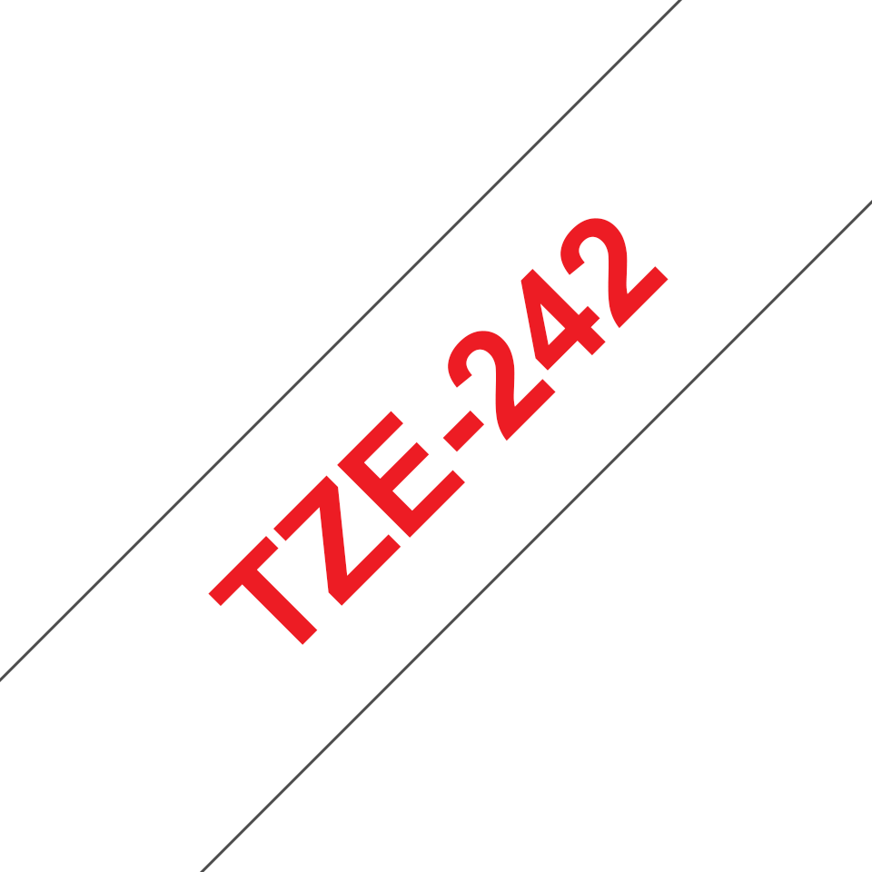 Brother TZe-242 18 mm rot/weiß