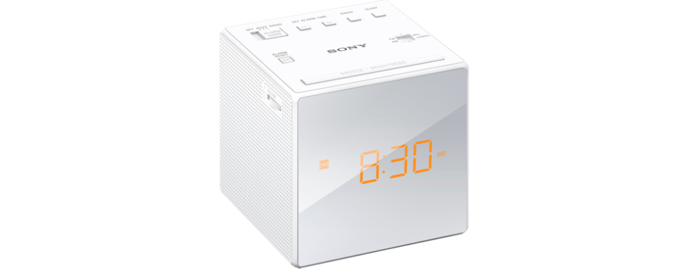Sony ICF-C1W Uhrenradio Weiß