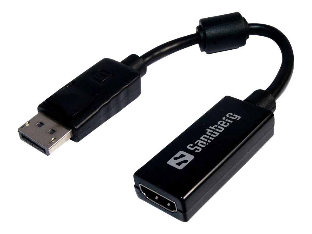 SANDBERG Adapter DisplayPort zu HDMI konvertiert DP DisplayPort Ausgang zu HDMI Video und Audio