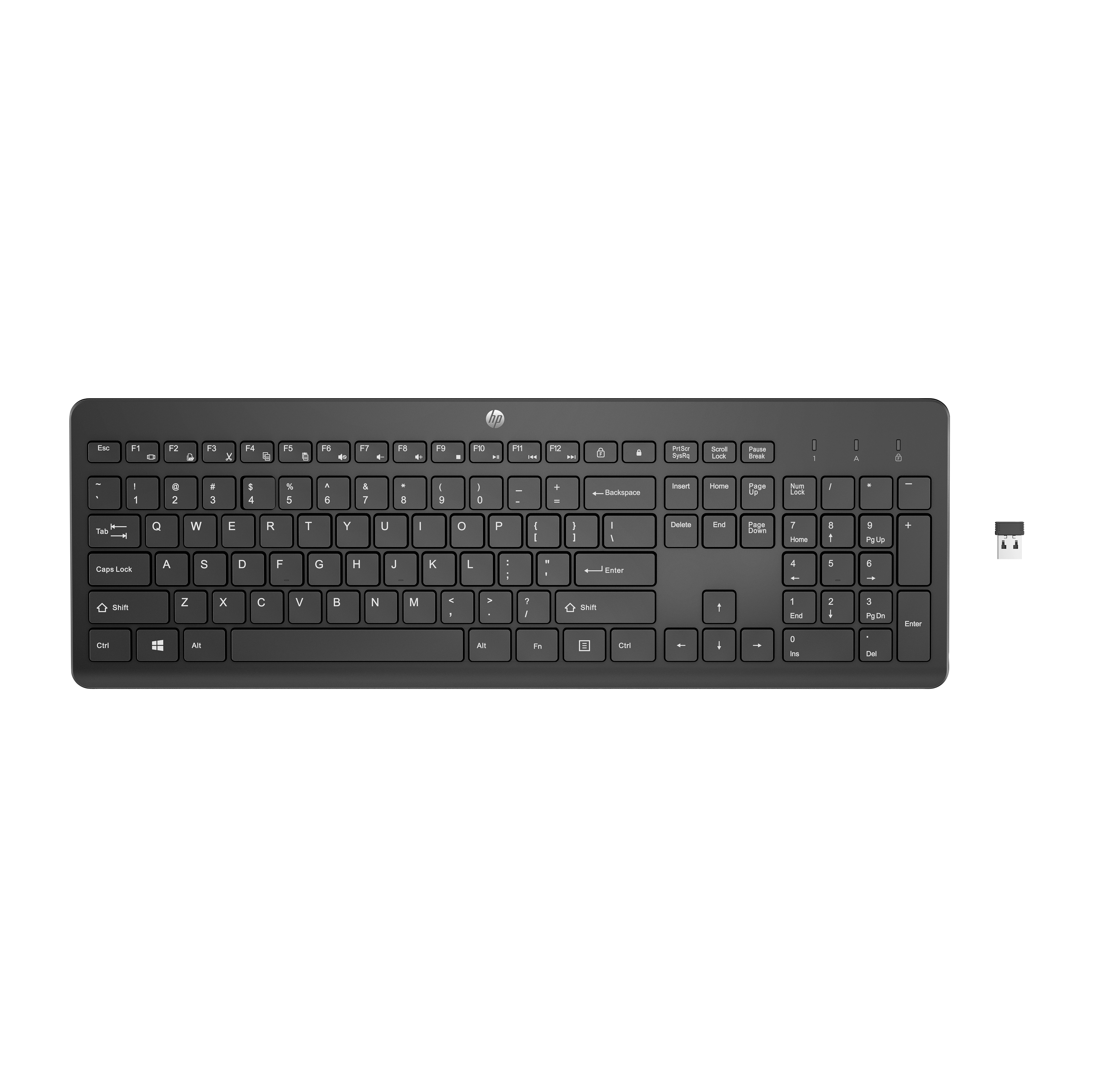 HP 230 Tastatur kabellos Schwarz