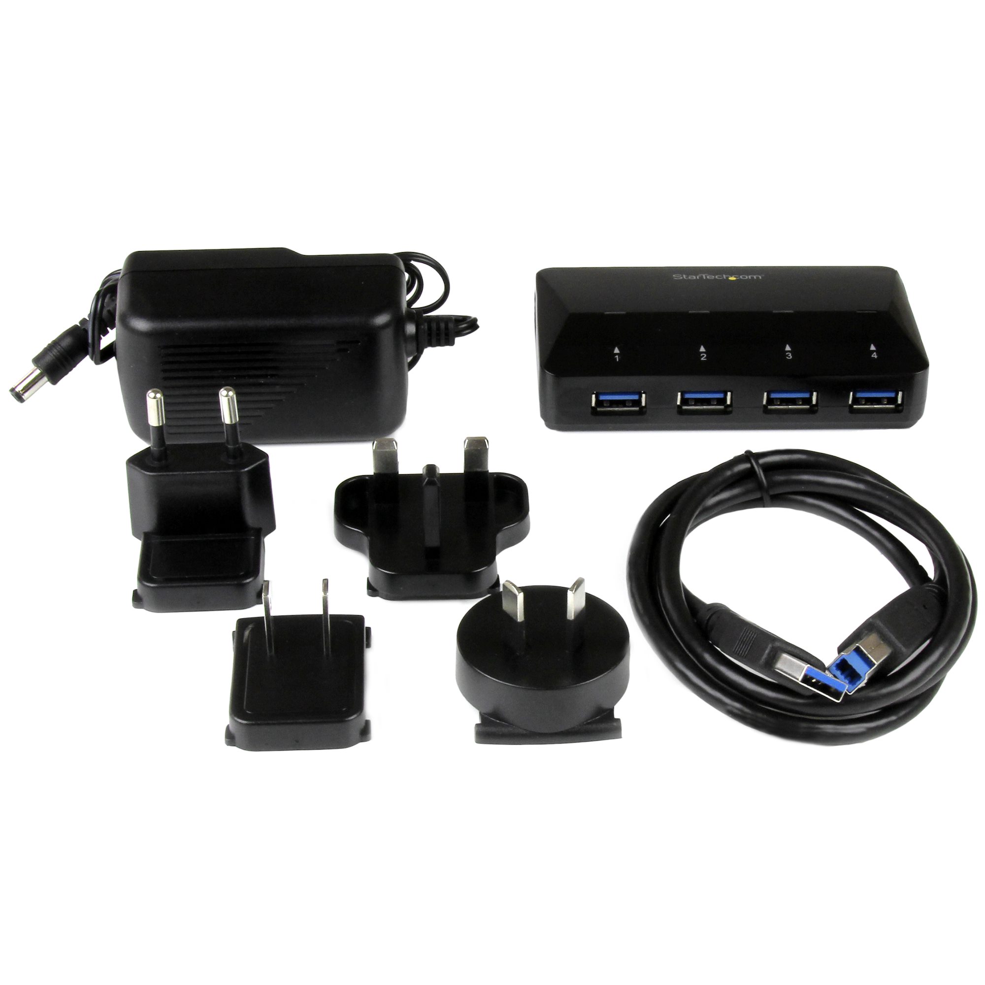 StarTech.com 4 Port USB 3.0 Hub mit dediziertem Ladeanschluss
