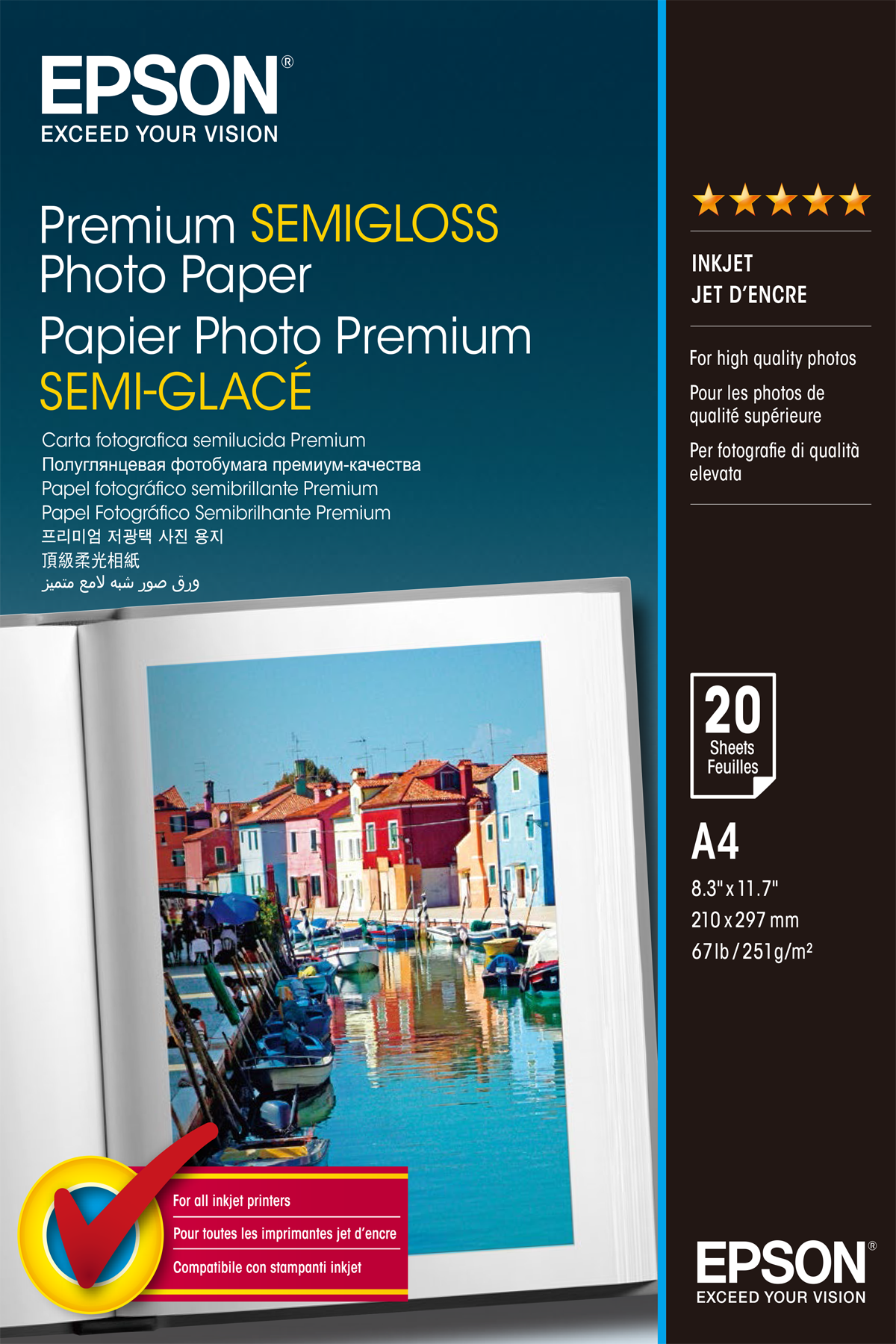 EPSON Fotopapier S041332 DIN A4 seidenmatt 251 gqm 20 Blatt