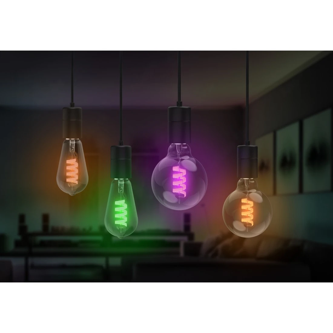 Hama Smarte Lampe Filament Globe RGBW dimmbar