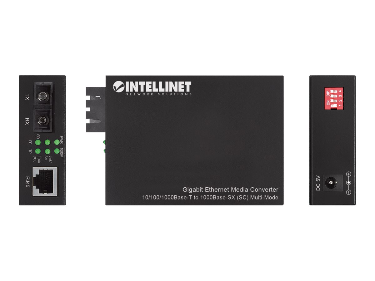 Intellinet Gigabit Medienkonverter SC Multimode 550m