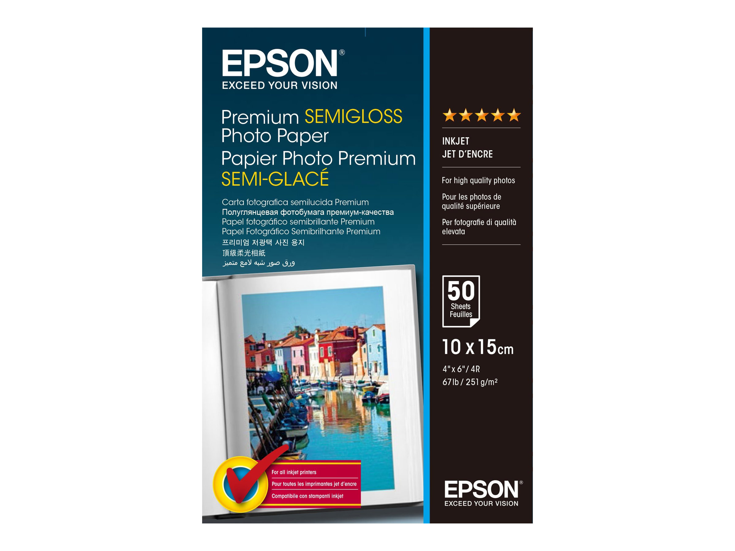 EPSON Fotopapier S041765 10,0 x 15,0 cm seidenmatt 251 gqm 50 Blatt