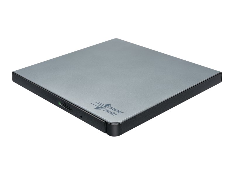 HL Data Storage Slim Portable externer DVDBrenner silber