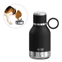 Asobu Dog Bowl Edelstahl-Isolierflasche mit Hundenapf 1L Schwarz